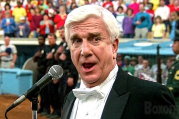 Leslie Nielsen sings the National Anthem | The Naked Gun: From the Files of Police Squad! | CLIP